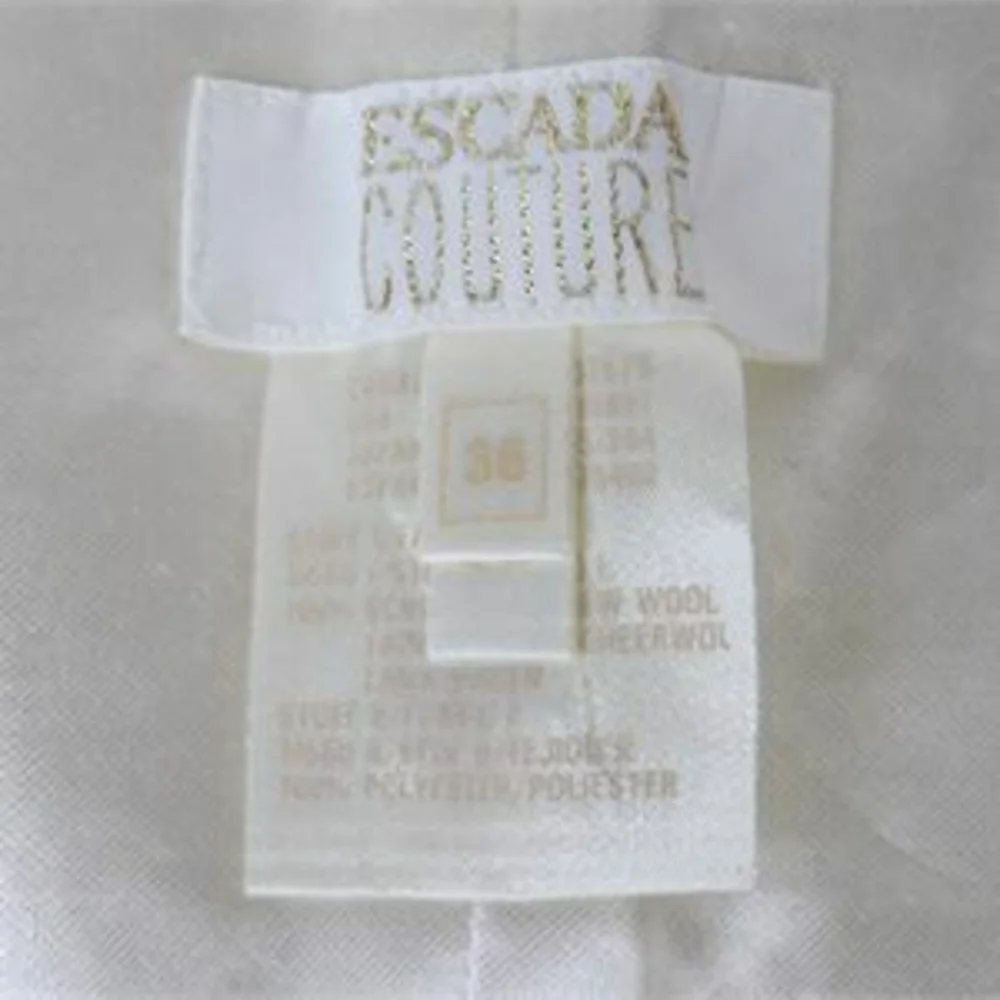 Escada Monochromatic Crop Top with Gold Buttons - Picture 5 of 8